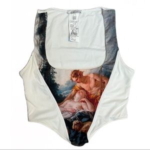 Rococo Print Corset Top